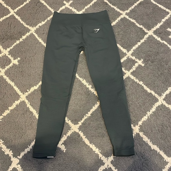 GYMSHARK VITAL SEAMLESS 2.0 LEGGINGS - Small, Woodland Green Marl - Picture 5 of 8